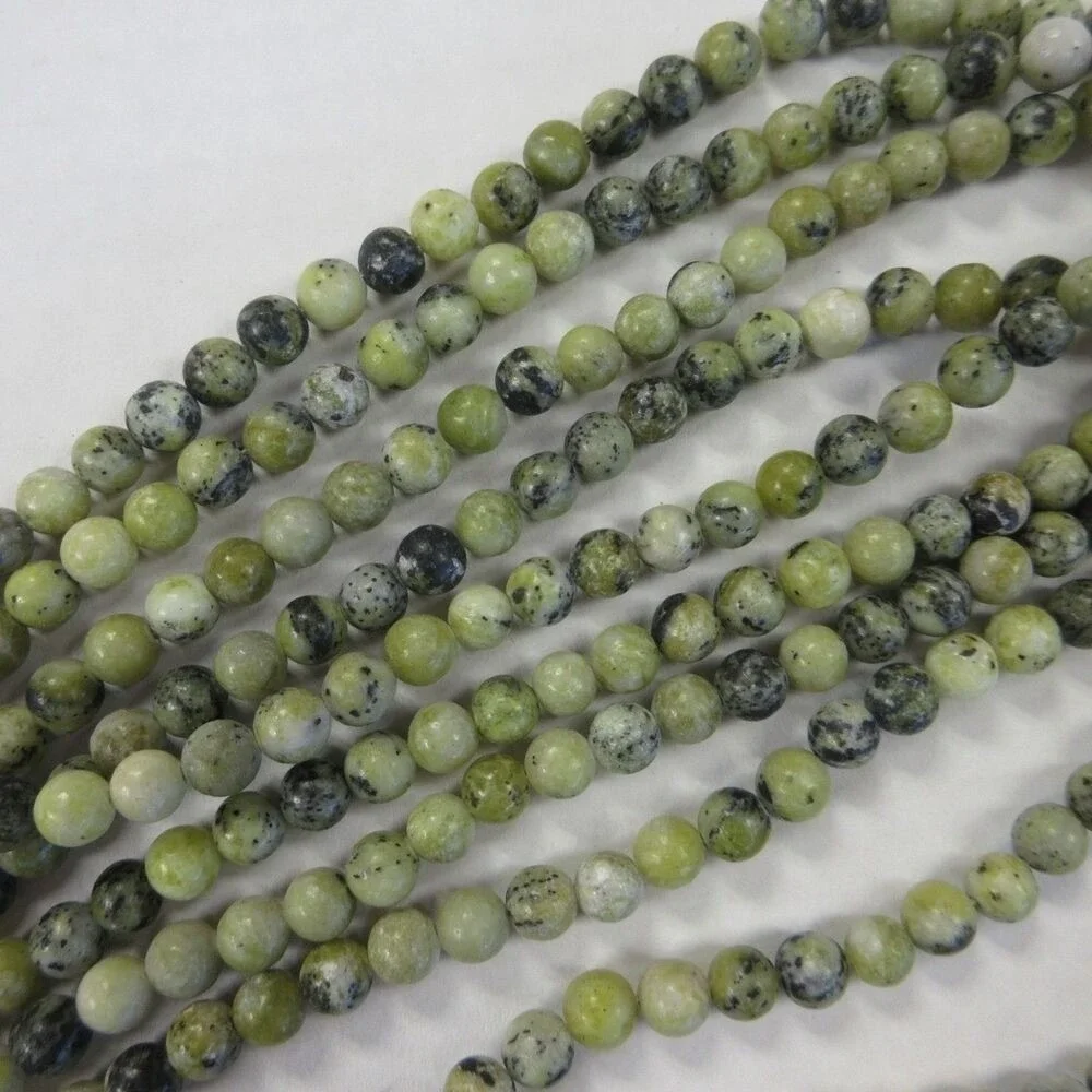6MM Serpentine Beads-ONE Gemstone Bead Strand-Jewelry Making Supplies Crafts NWT